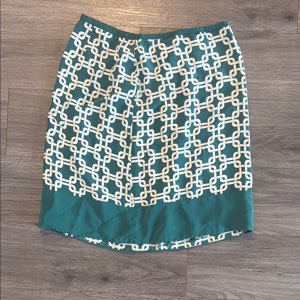 Teal Patterned Women's Skirt